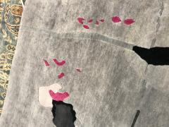 Handmade Grey Ivory Pink Splatter Rug by Eskayel for Doris Leslie Blau - 3580572
