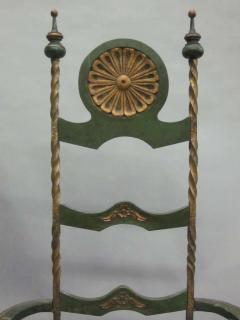 Handmade Italian Midcentury Iron and Straw Rattan Stool or Bench - 1696180