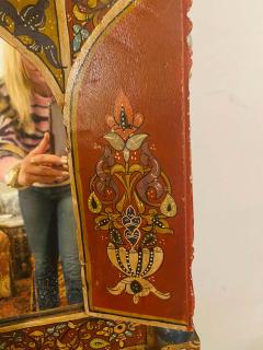 Handmade Moucharabeih Vintage Moroccan Mirror with Two Doors - 1330974