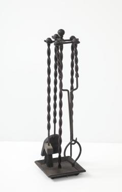Handmade Twisted Iron Fireplace Tools - 4750899