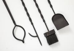 Handmade Twisted Iron Fireplace Tools - 4750906