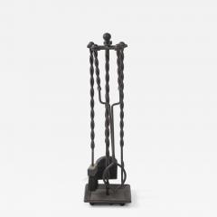 Handmade Twisted Iron Fireplace Tools - 4751287