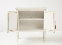 Handpainted Ivory and Gold Trompe loeil Cabinet or Nightstand 21st C  - 3288389