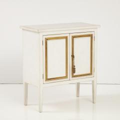 Handpainted Ivory and Gold Trompe loeil Cabinet or Nightstand 21st C  - 3288394