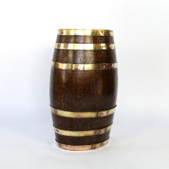 Handsome Brass Bound Oak Barrel - 1357893