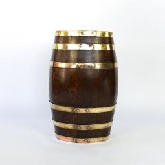 Handsome Brass Bound Oak Barrel - 1357894