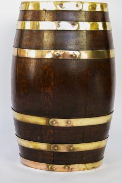 Handsome Brass Bound Oak Barrel - 1357895