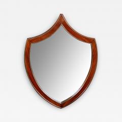 Handsome English Edwardian mahogany shield form mirror - 2417192