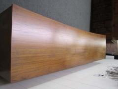 Handsome Mid century Modern Bowed Front Walnut Credenza - 1748993