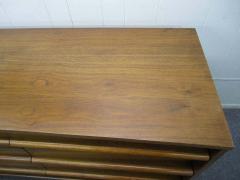 Handsome Mid century Modern Bowed Front Walnut Credenza - 1748996
