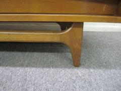 Handsome Mid century Modern Bowed Front Walnut Credenza - 1749002