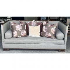 Handsome Modern Robert Marinelli Sofa High Back Settee - 3605083