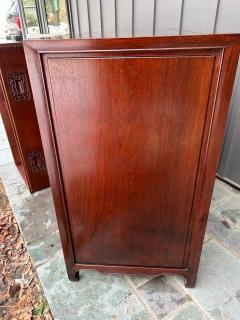 Handsome Pair Chinoiserie Rosewood Bachelor s Chest Mid Century - 4561118