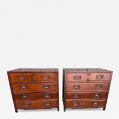 Handsome Pair Chinoiserie Rosewood Bachelor s Chest Mid Century - 4561407