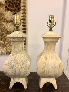 Handsome Pair of Italian Marble Lamps - 898947