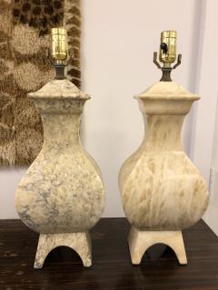 Handsome Pair of Italian Marble Lamps - 898948