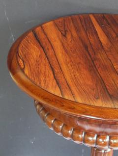 Handsome and Well Figured English William IV Circular Rosewood Side Table - 575812