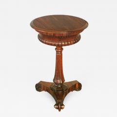 Handsome and Well Figured English William IV Circular Rosewood Side Table - 576774
