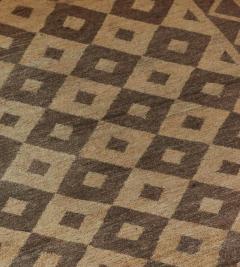 Handwoven Checkered Hemp Rug - 2352040