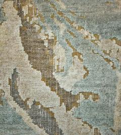 Handwoven High Low Wool Abstract Rug - 2406348