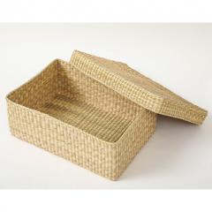 Handwoven Lidded Storage Basket - 4046721