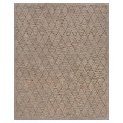 Handwoven Modern Diamond Patterned Rug - 2392187