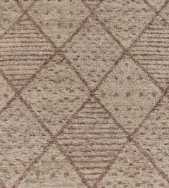 Handwoven Modern Diamond Patterned Rug - 2392207