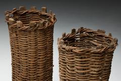 Handwoven Rural Baskets France 19th Century - 4244006