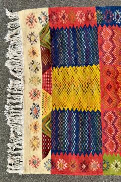 Handwoven Vintage Moroccan Rug in Wool with Organic Multi Color Dye - 3599078