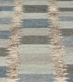 Handwoven Wool Flatweave Swedish Rug - 2392211