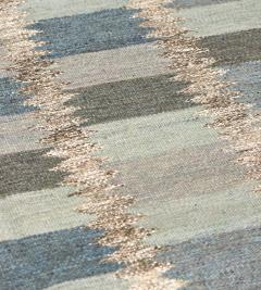 Handwoven Wool Flatweave Swedish Rug - 2392212