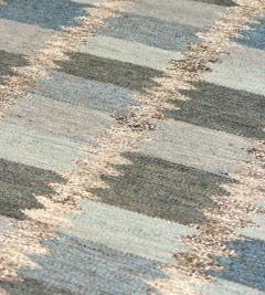 Handwoven Wool Flatweave Swedish Rug - 2392213