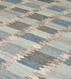 Handwoven Wool Flatweave Swedish Rug - 2392229