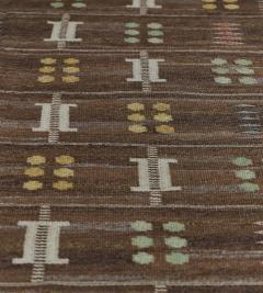 Handwoven Wool Signed Swedish Flatweave Rug - 2236187