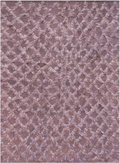Handwoven Wool and Mohair Tufted Trellis Rug - 2364779
