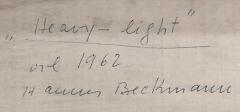 Hannes Beckmann Heavy Light 1961 62 - 2892544