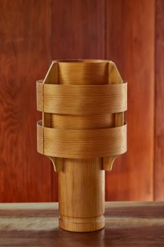 Hans Agne Jakobsson 1960s Hans Agne Jakobsson Model 243 Wood Table Lamp for AB Ellysett - 1148314