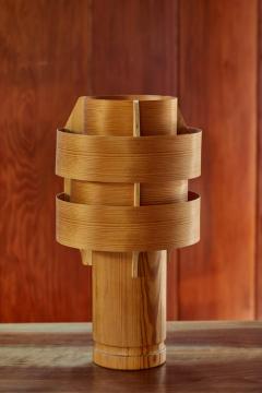 Hans Agne Jakobsson 1960s Hans Agne Jakobsson Model 243 Wood Table Lamp for AB Ellysett - 1148316