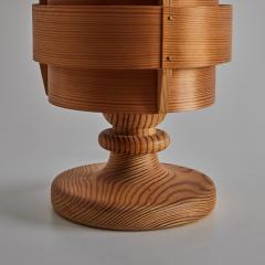 Hans Agne Jakobsson 1960s Hans Agne Jakobsson Model B148 Wood Table Lamp for AB Ellysett - 3425592