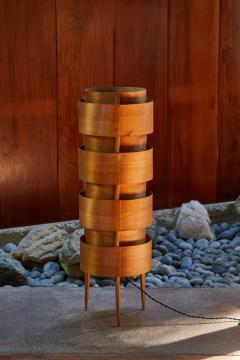 Hans Agne Jakobsson 1960s Hans Agne Jakobsson Wood Tripod Floor Lamp for AB Ellysett - 1167537