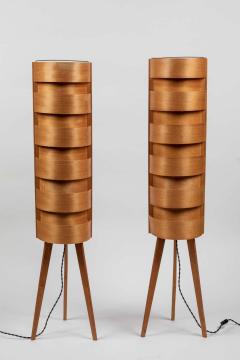 Hans Agne Jakobsson 1960s Hans Agne Jakobsson Wood Tripod Floor Lamp for AB Ellysett - 2770198