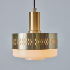 Hans Agne Jakobsson 1960s Perforated Brass Glass Pendant Attributed to Hans Agne Jakobsson - 3301160