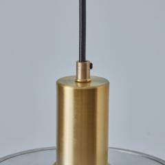 Hans Agne Jakobsson 1960s Perforated Brass Glass Pendant Attributed to Hans Agne Jakobsson - 3301163