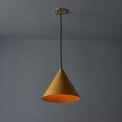 Hans Agne Jakobsson 1970s Conical Wooden Pendant Lamp Attributed to Hans Agne Jakobsson - 4447886