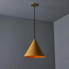 Hans Agne Jakobsson 1970s Conical Wooden Pendant Lamp Attributed to Hans Agne Jakobsson - 4447892