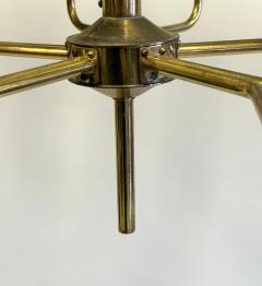 Hans Agne Jakobsson 2 Scandinavian Modern Brass Smoked Glass Chandeliers by Hans Agne Jakobsson - 4523384