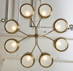 Hans Agne Jakobsson 493 8 Chandelier by Hans Agne Jakobsson in Brass and Glass - 1174428