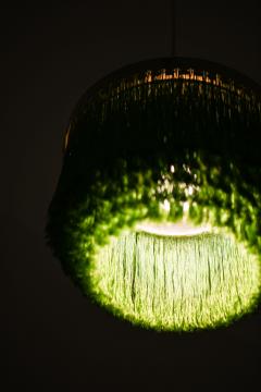 Hans Agne Jakobsson Ceiling Lamp Model T 601 M in Silk and Brass by Hans Agne Jakobsson 1965 - 4443387