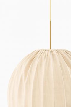Hans Agne Jakobsson Ceiling Lamp in Brass and Fabric by Hans Agne Jakobsson 1950s - 4555484