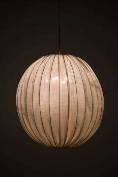 Hans Agne Jakobsson Ceiling Lamp in Brass and Fabric by Hans Agne Jakobsson 1950s - 4555503